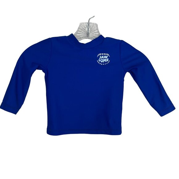Carters Just One You Baby Boys Long Sleeve Rash Guard Jawsome Blue Size 18M - Picture 1 of 6